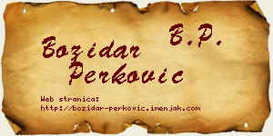 Božidar Perković vizit kartica